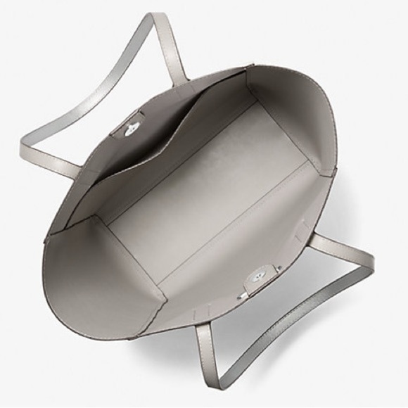 NWT MICHAEL Michael Kors Vincent Large Logo Tote Bag With Card Case Ivory - Picture 3 of 13